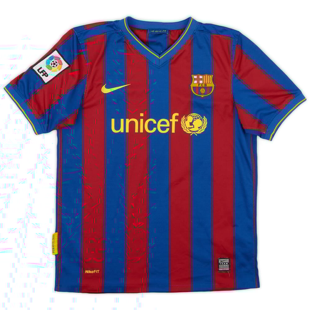 2009-10 Barcelona Home Shirt - 9/10 - (L.Boys)