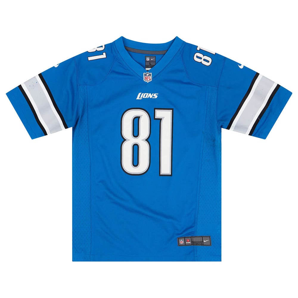 2012-15 Detroit Lions Johnson #81 Nike Game Jersey (Home) Y