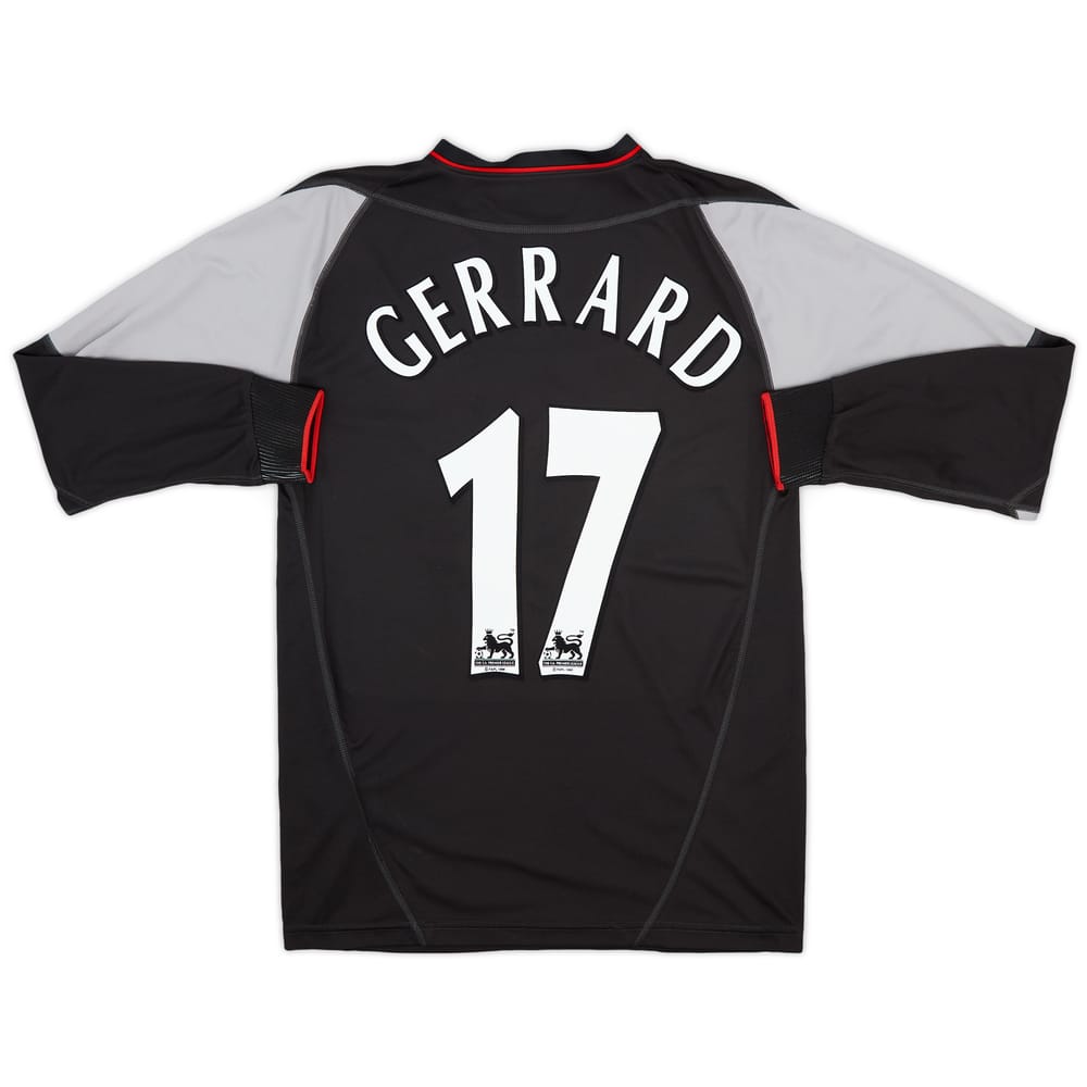 2002-04 Liverpool Away L/S Shirt Gerrard #17 - 8/10 - (S)