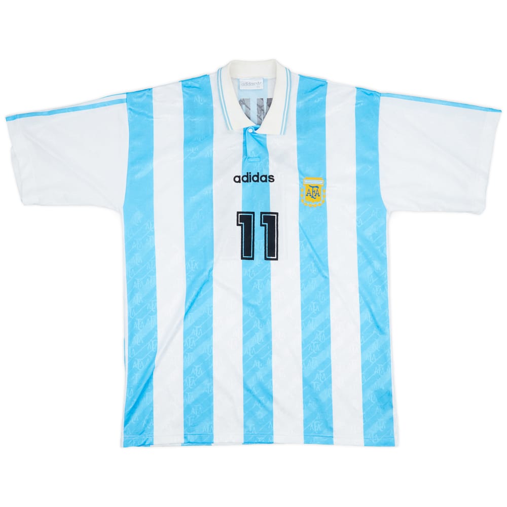 1995 Argentina Match Worn Confederations Cup Final Home Shirt Rambert #11