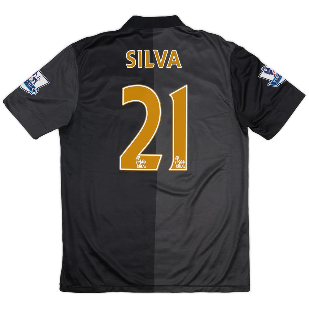 2013-14 Manchester City Away Shirt Silva #21 - 9/10 - (M)