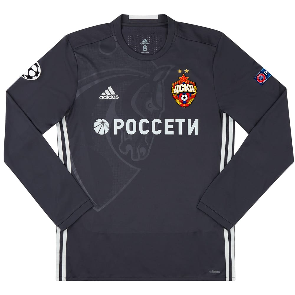 2017-18 CSKA Moscow Match Issue Champions League Third L/S Shirt Berezutskiy V. #24 (v Manchester United)