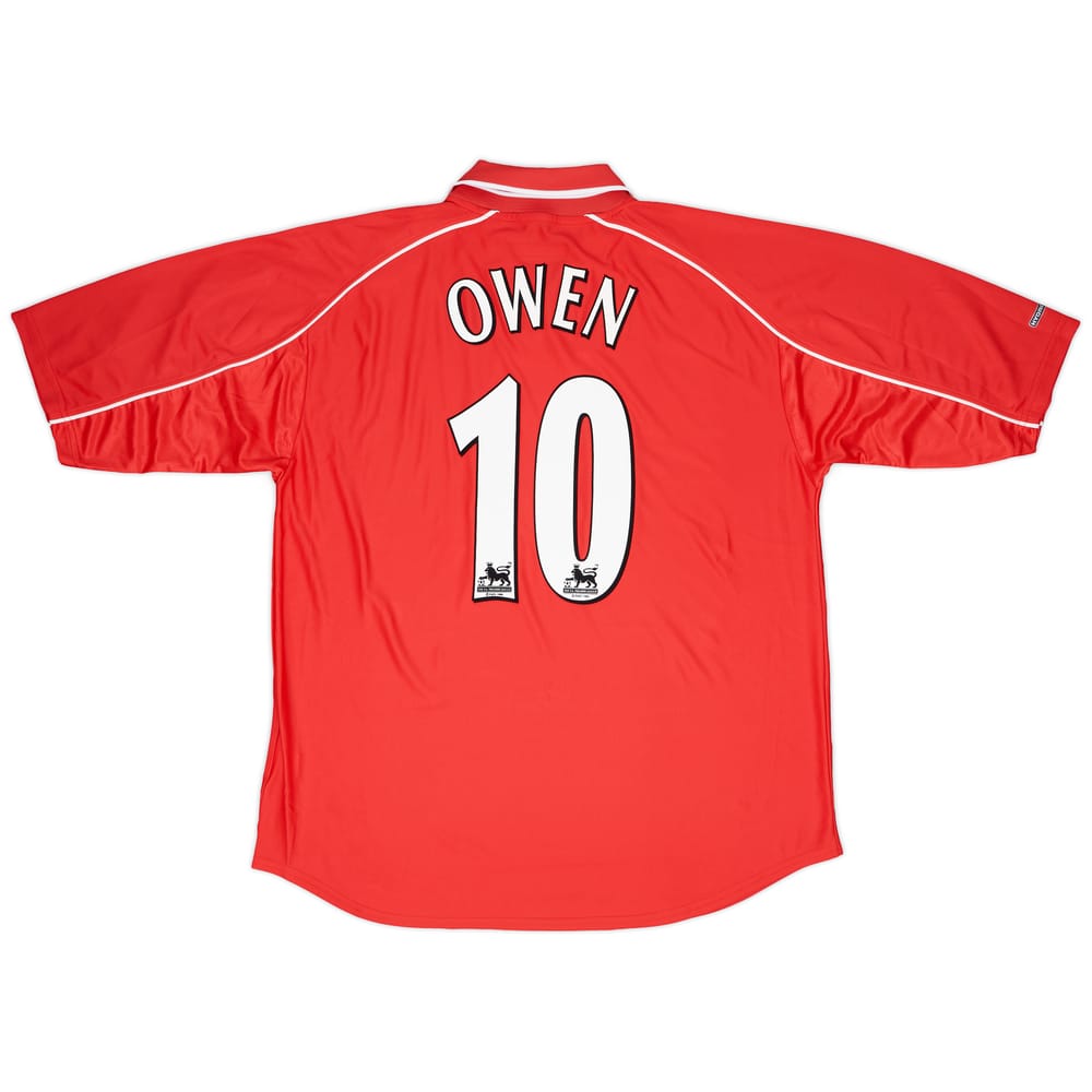 2000-02 Liverpool Home Shirt Owen #10 - 8/10 - (XL)