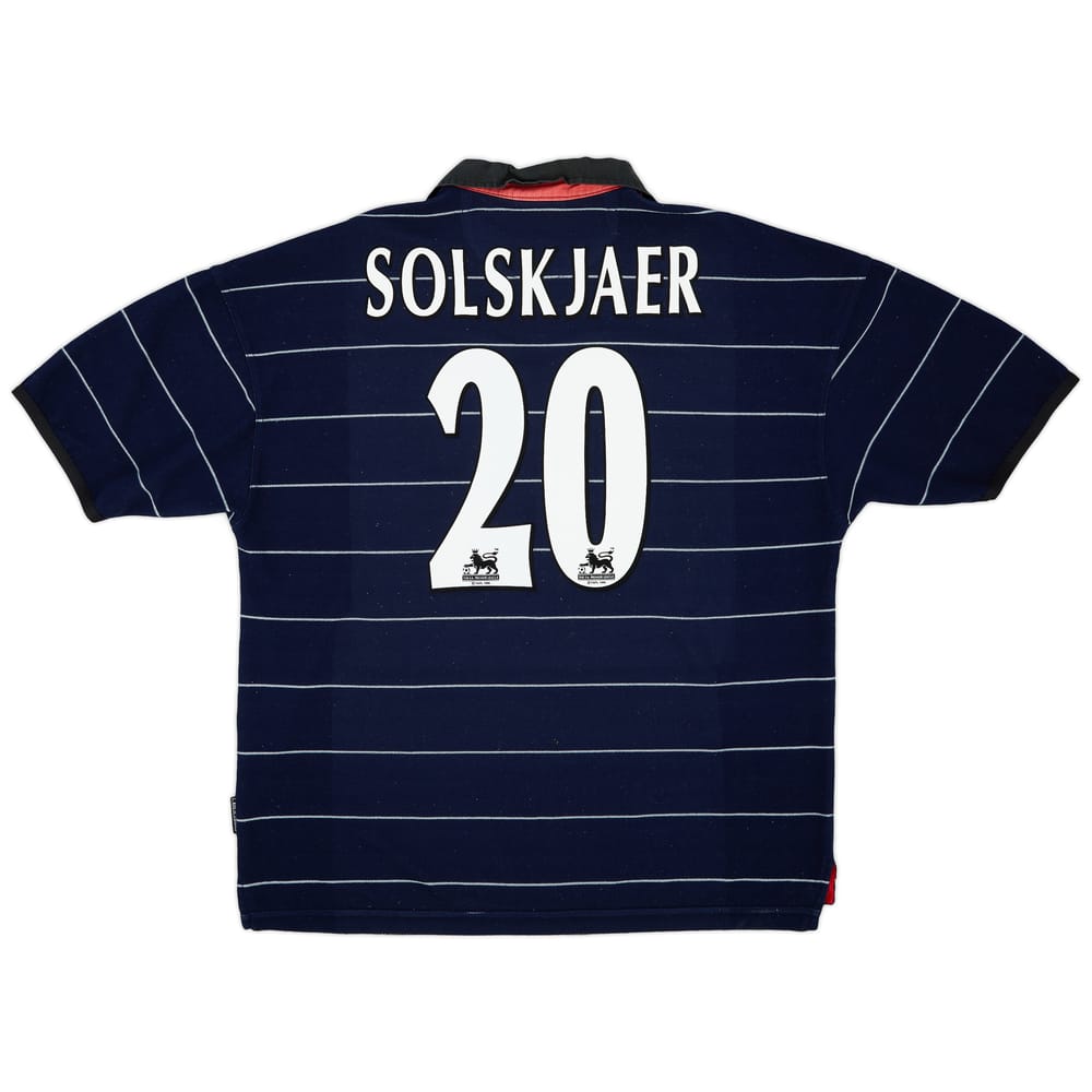 1999-00 Manchester United Away Shirt Solskjaer #20 - 8/10 - (XL)