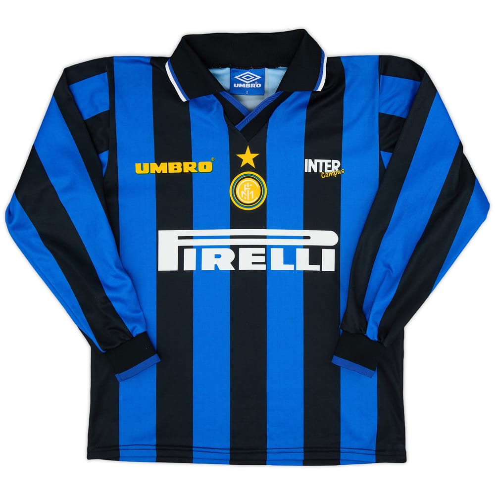 1997-98 Inter Milan 'Inter Campus' Home L/S Shirt - 9/10 - (S)