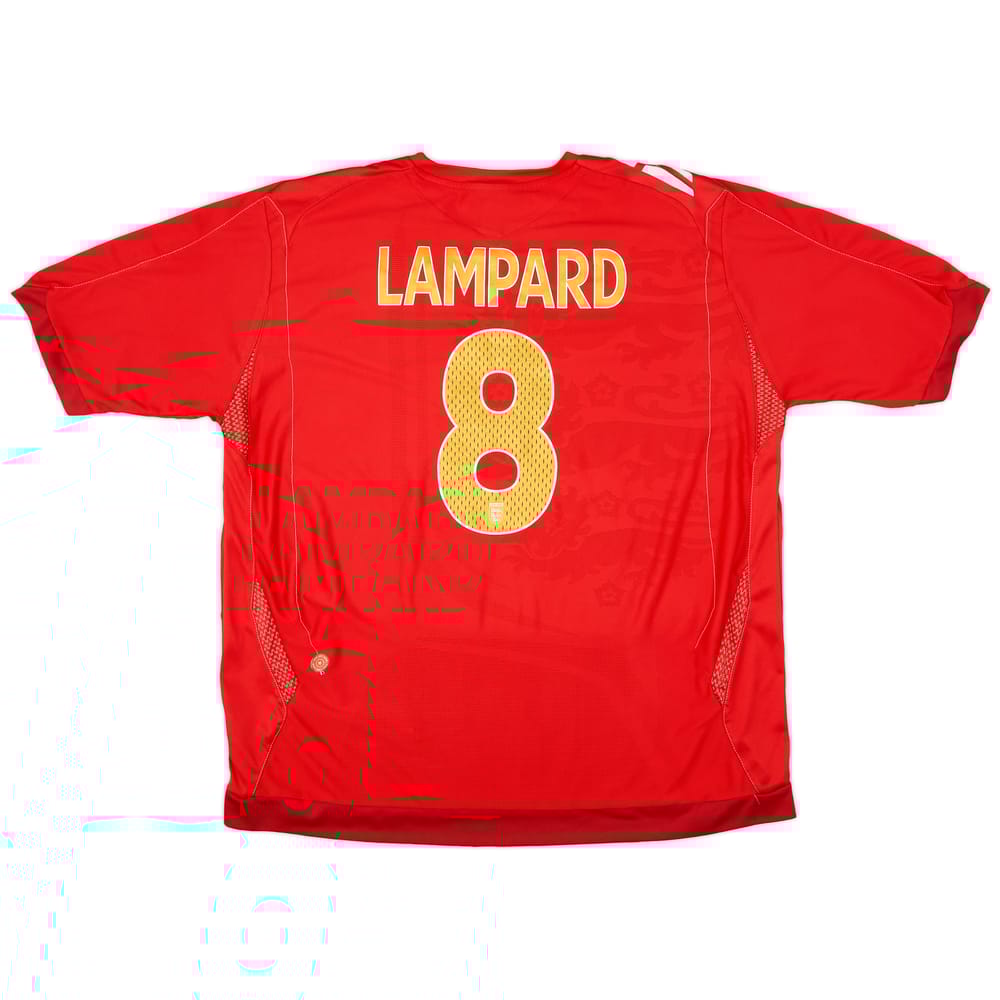 2006-08 England Away Shirt Lampard #8 - 6/10 - (XXL)