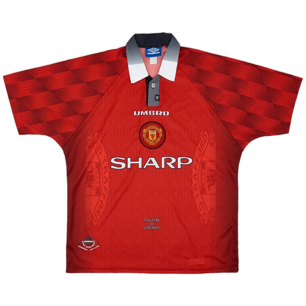 1996-98 Manchester United Home Shirt  #8 - 8/10 - (L)