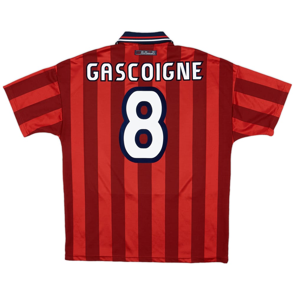 1997-99 England Away Shirt Gascoigne #8 - 8/10 - (L)