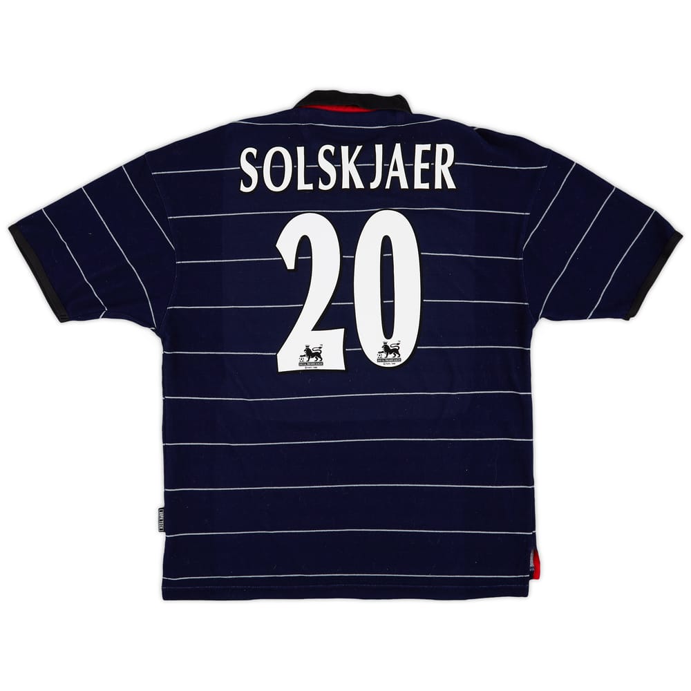 1999-00 Manchester United Away Shirt Solskjaer #20 - 8/10 - (L)