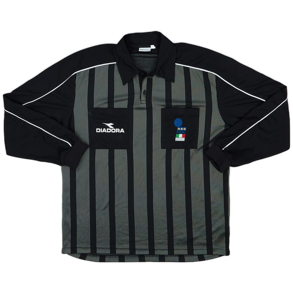 1999-00 Italy FIGC Diadora Referee L/S Shirt - 6/10 - (XXL)