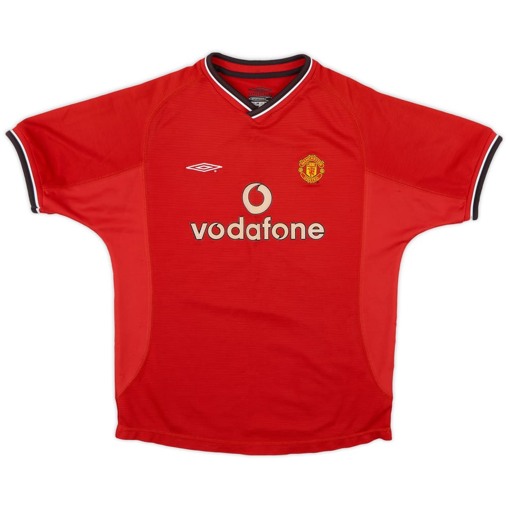 2000-02 Manchester United Home Shirt - 8/10 - (L.Boys)