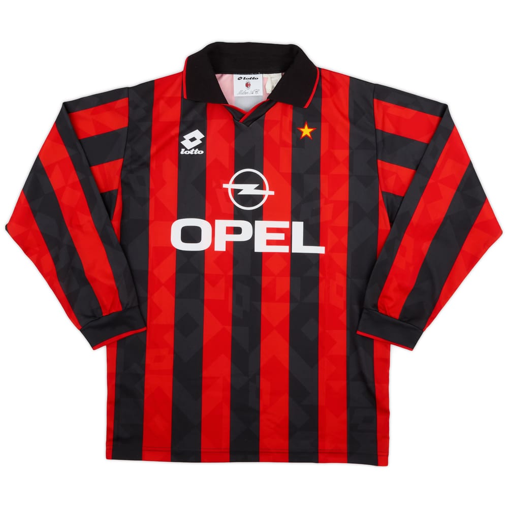 1994-95 AC Milan Home L/S Shirt #5 - 8/10 - (M)