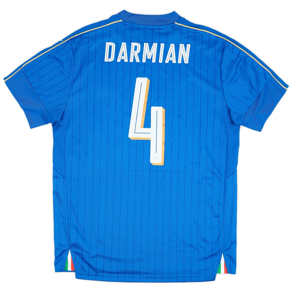2016-17 Italy Home Shirt Darmian #4 - 9/10 - (L)