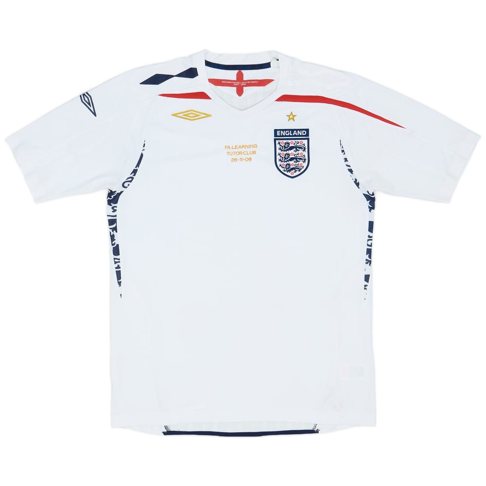 2007-09 England 'FA Learning Tutor Club' Home Shirt - 8/10 - (M)