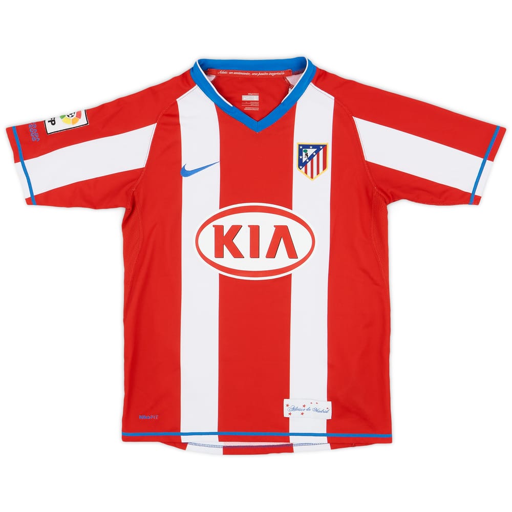 2007-08 Atletico Madrid Home Shirt - 6/10 - (L.Boys)