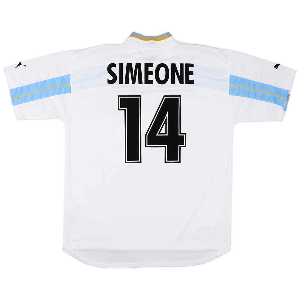 1999-00 Lazio Centenary Home Shirt Simeone #14 - 5/10 - (XXL)