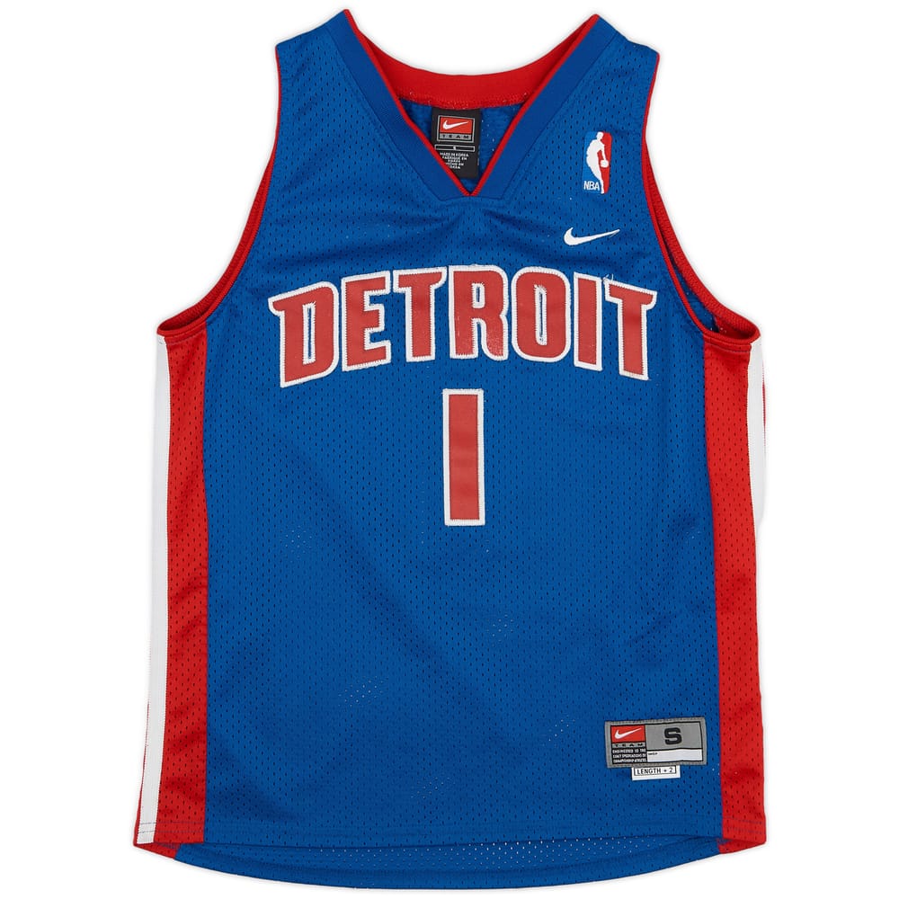 2002-04 Detroit Pistons Billups #1 Nike Swingman Away Jersey - 7/10 - (S.Boys)