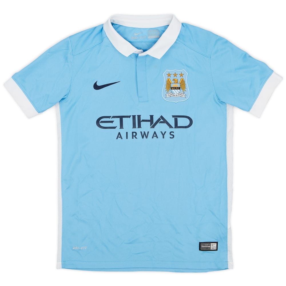 2015-16 Manchester City Home Shirt - 7/10 - (M.Boys)
