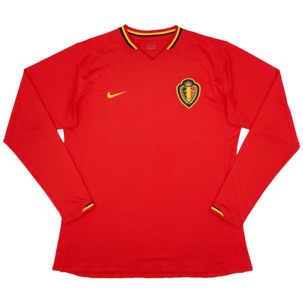 2006-08 Belgium Player Issue Home L/S Shirt - 9/10 - (XL)