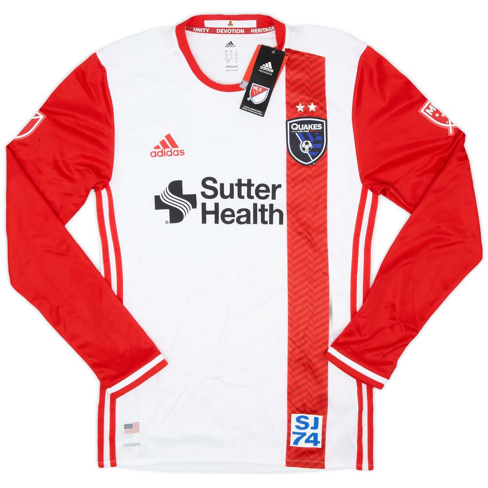 2016-17 San Jose Earthquakes Authentic Away L/S Shirt (S)