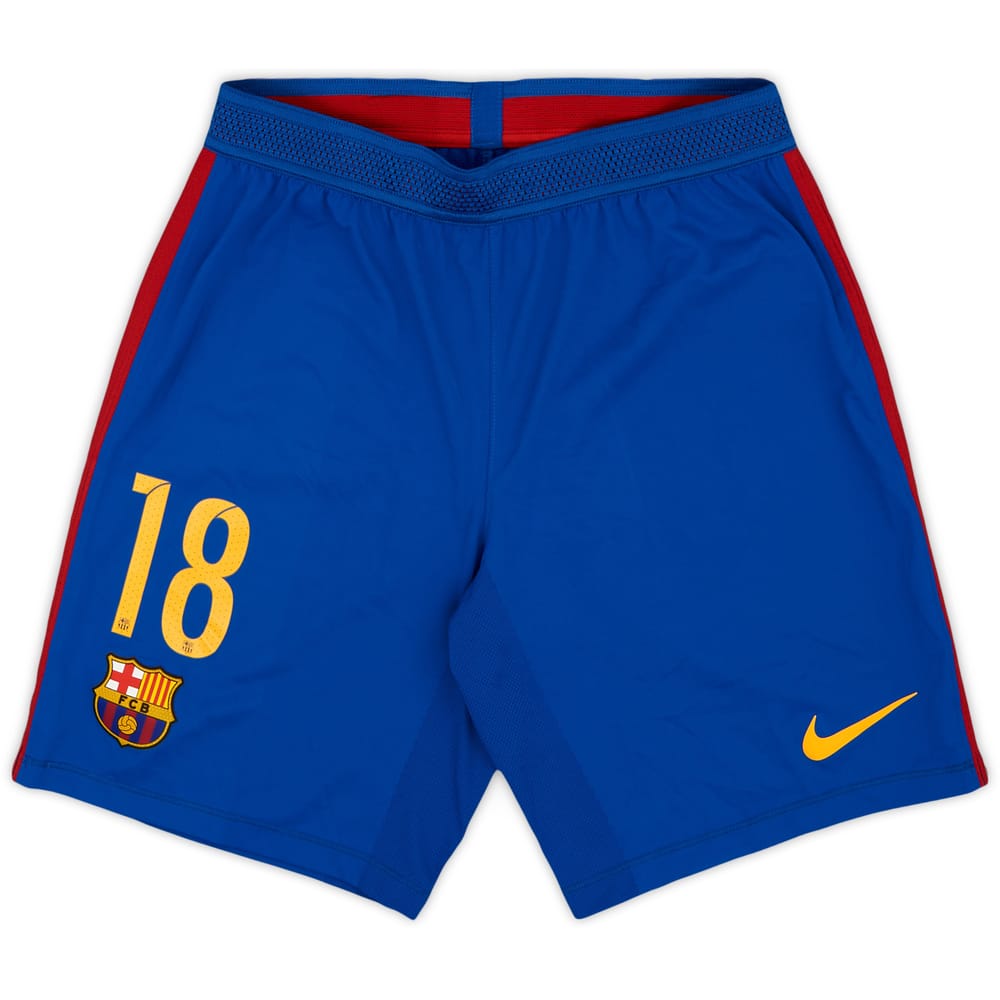 2016-17 Barcelona Authentic Home Shorts #18 (Jordi Alba) - 8/10 - (M)