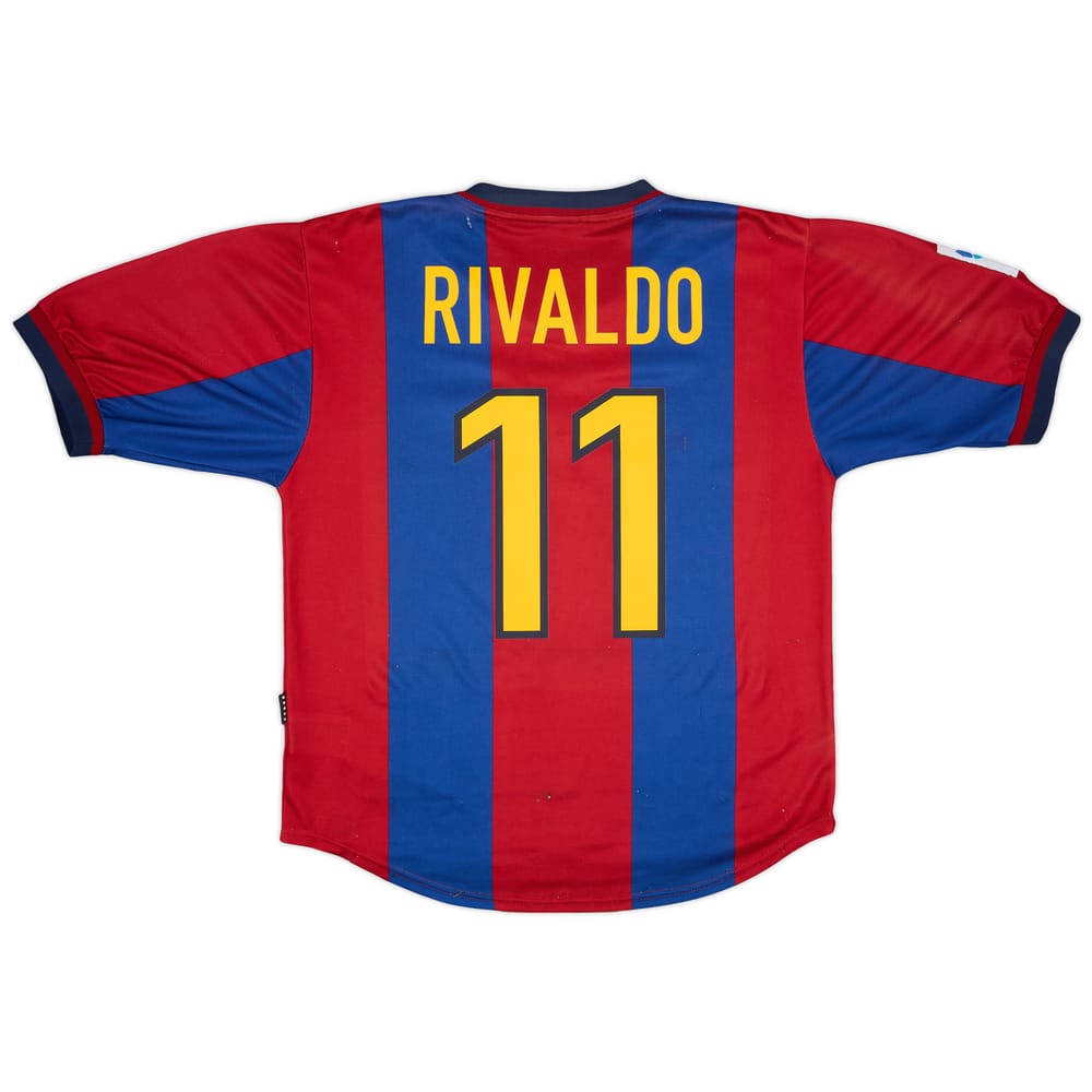 1998-00 Barcelona Home Shirt Rivaldo #11 - 5/10 - (M)
