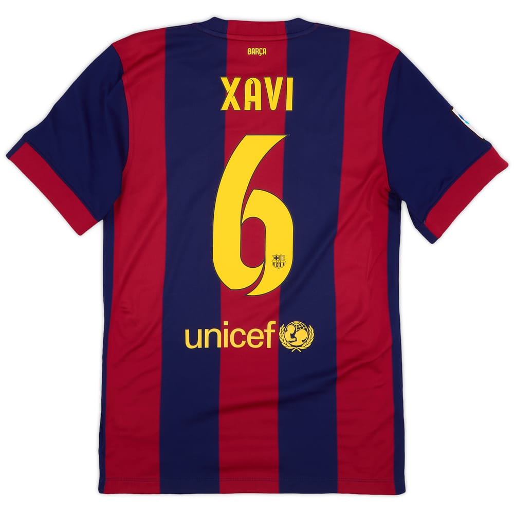 2014-15 Barcelona Home Shirt Xavi #6 - 8/10 - (S)