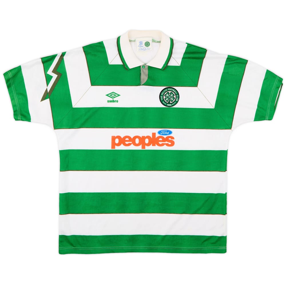 1991-92 Celtic Home Shirt - 8/10 - (L)