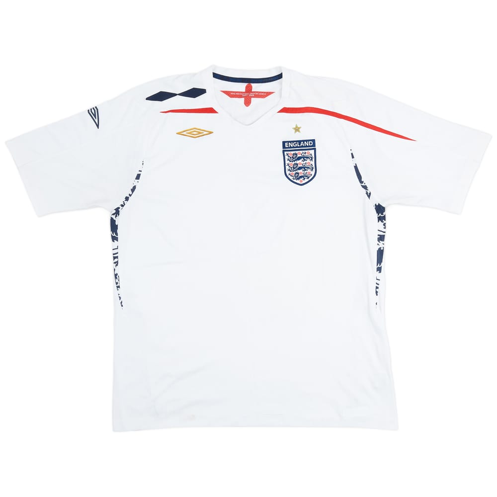 2007-09 England Home Shirt - 7/10 - (XL)