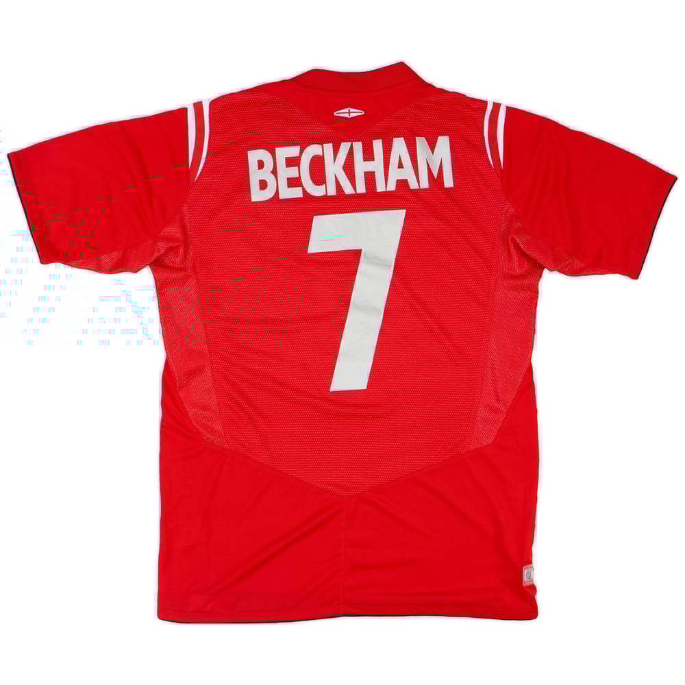2004-06 England Away Shirt Beckham #7 - 9/10 - (S)