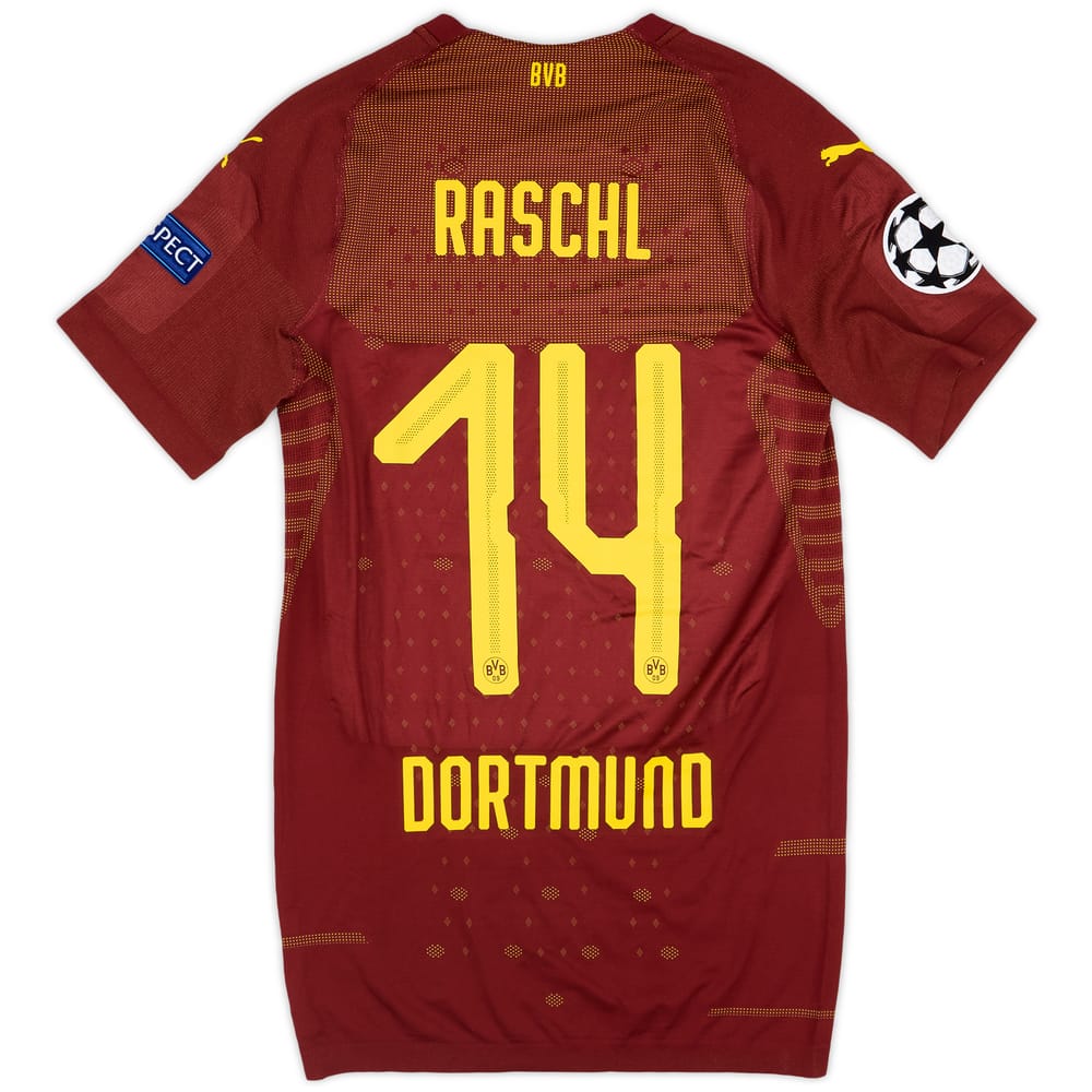 2018-19 Borussia Dortmund Player Issue Champions League Third Shirt Raschl #14