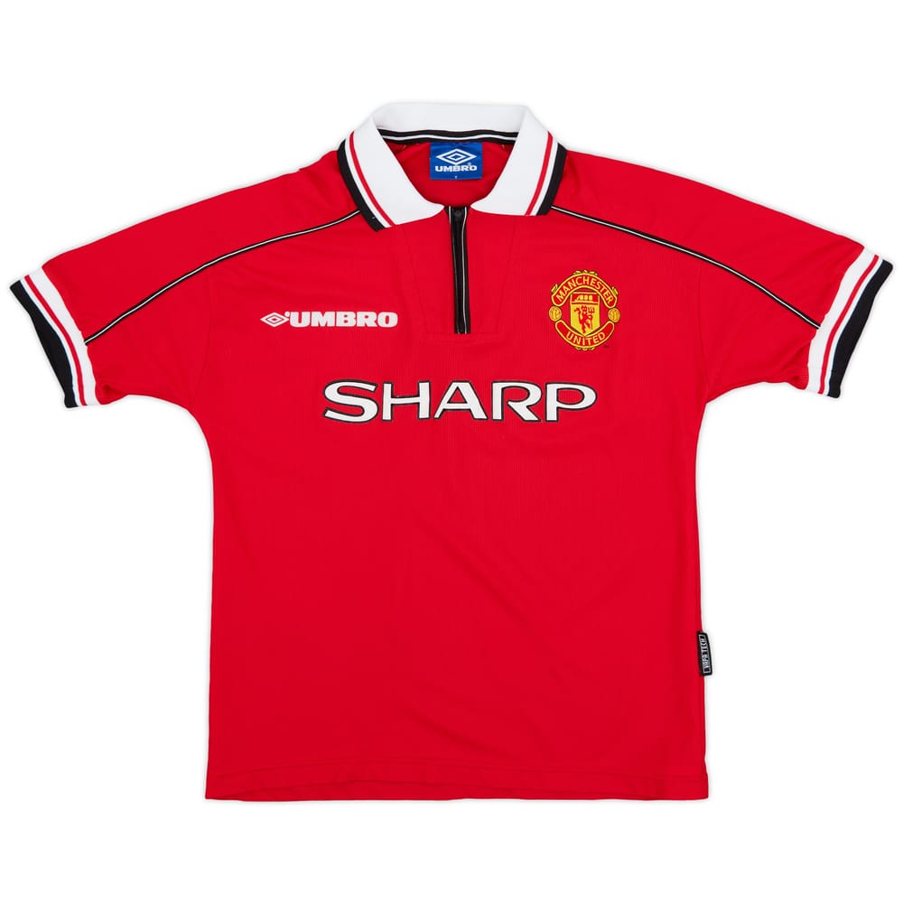 1998-00 Manchester United Home Shirt - 8/10 - (Y)