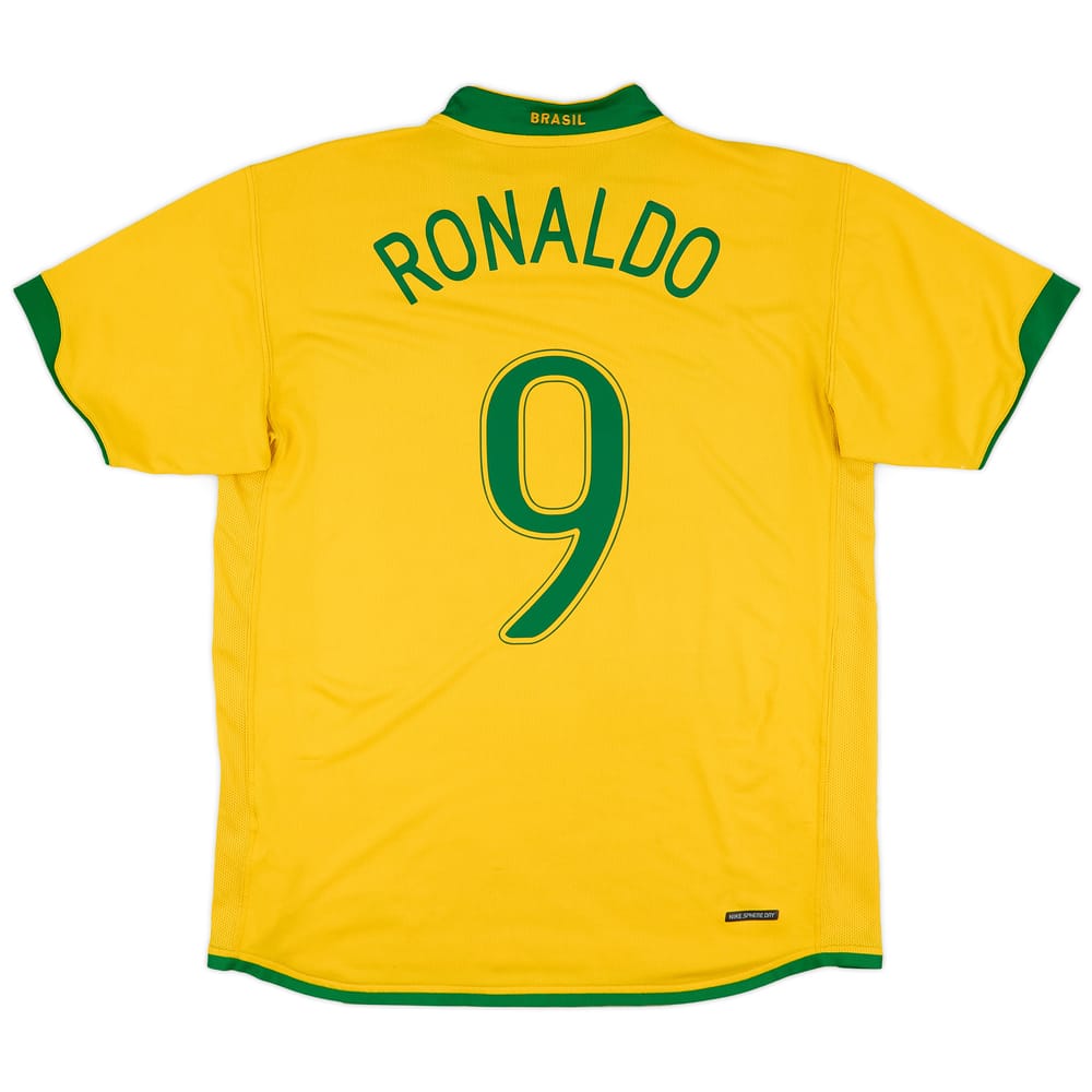 2006-08 Brazil Home Shirt Ronaldo #9 - 6/10 - (M)