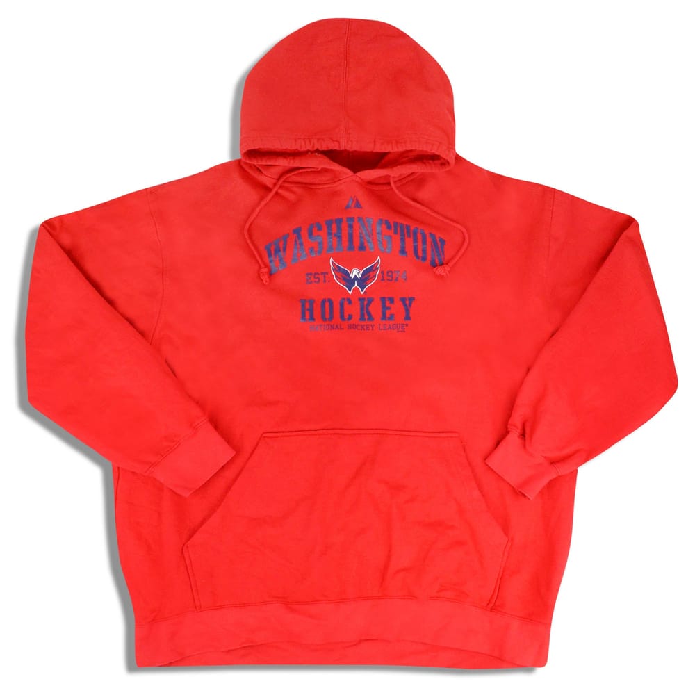 2010s Washington Capitals Majestic Hooded Sweat Top XL