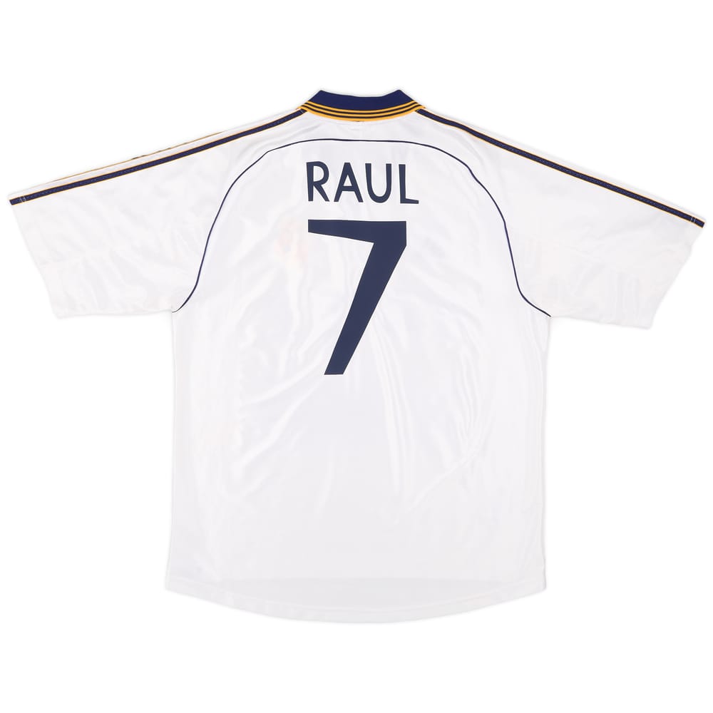 1998-00 Real Madrid Home Shirt Raul #7 - 6/10 - (XL)