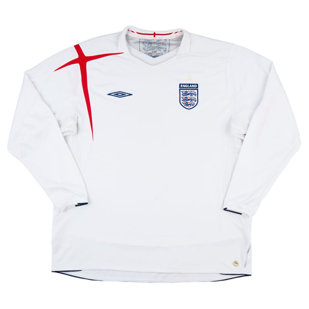 2005-07 England Home L/S Shirt Beckham #7