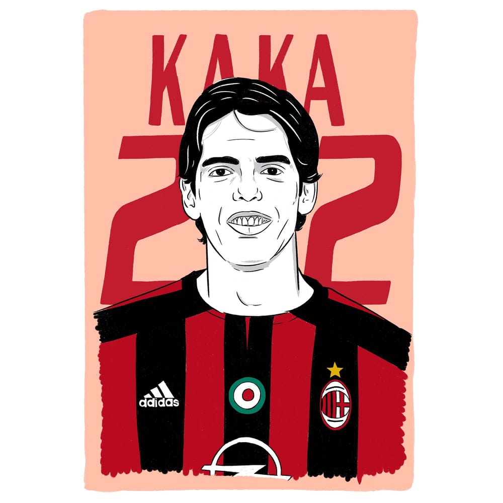 2003-04 AC Milan Kaká #22 Serie A Icons A3 Poster/Print