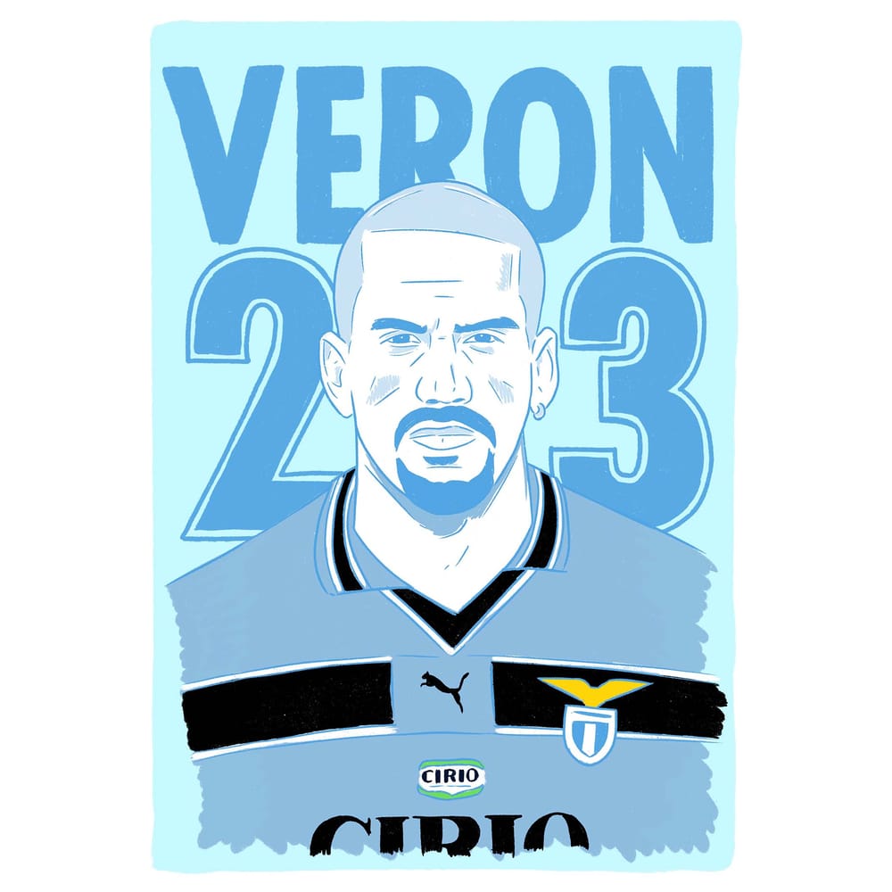 1998-00 Lazio Veron #23 Serie A Icons A3 Poster/Print