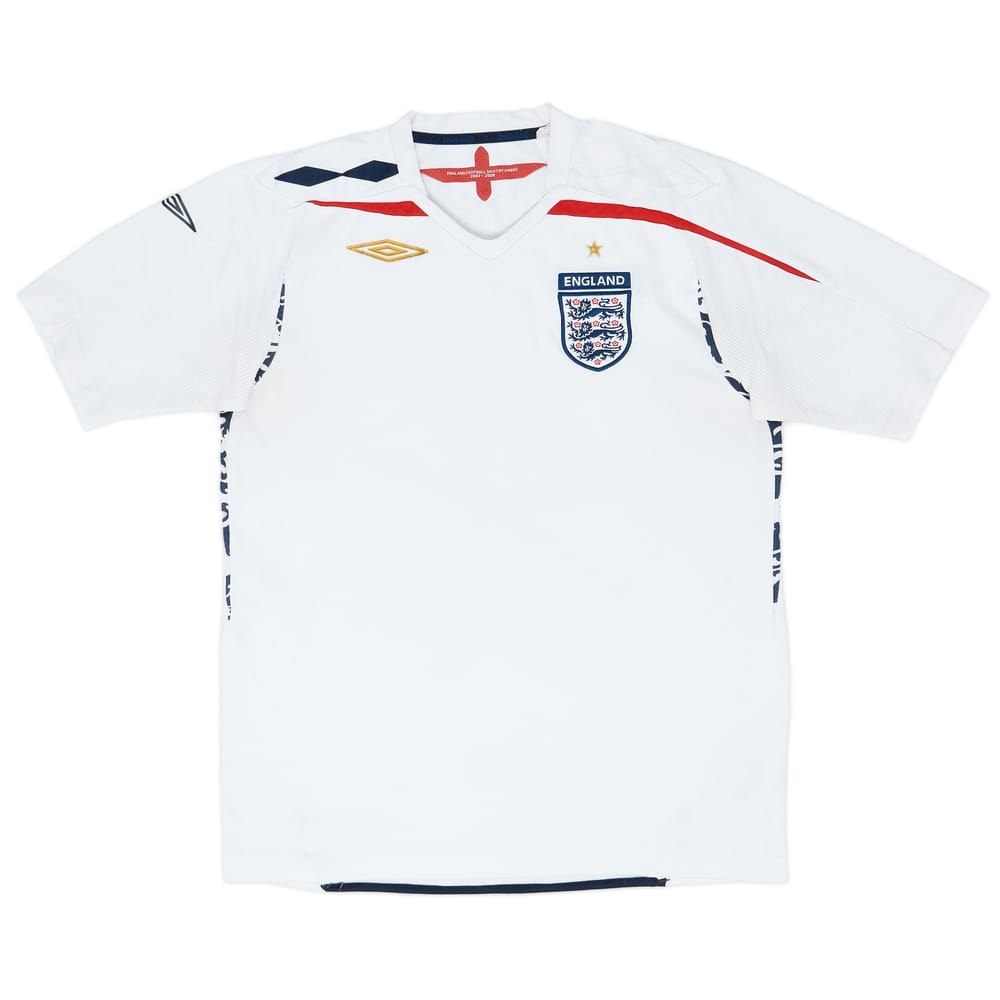 2007-09 England Home Shirt - 6/10 - (L)