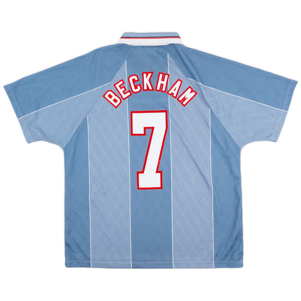 1996-97 England Away Shirt Beckham #7 - 9/10 - (XL)