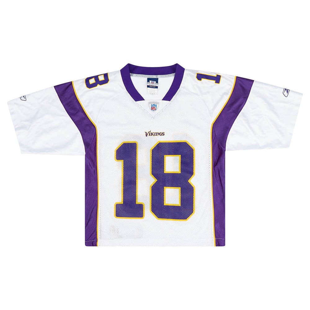 2007 Minnesota Vikings Rice #18 Reebok On Field Jersey (Away) S