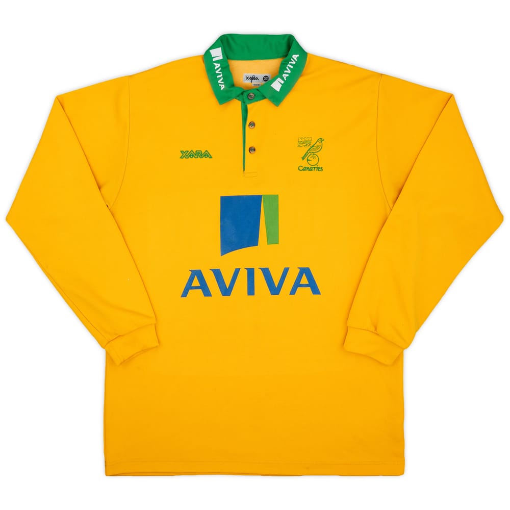 2010-11 Norwich City Xara Polo L/S Shirt - 8/10 - (M)