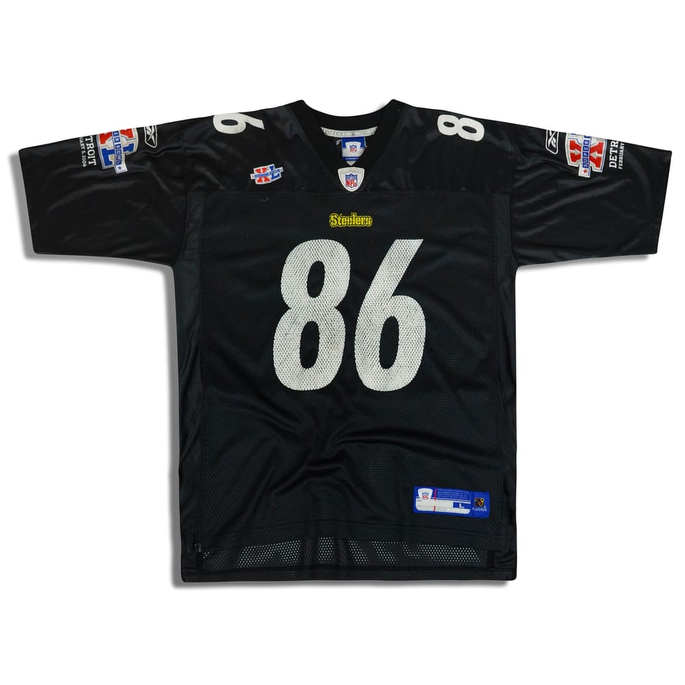 2006 Pittsburgh Steelers Ward #86 Reebok On Field Super Bowl XL Jersey (Home) L