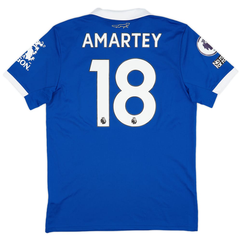 2022-23 Leicester Match Issue Home Shirt Amartey #18