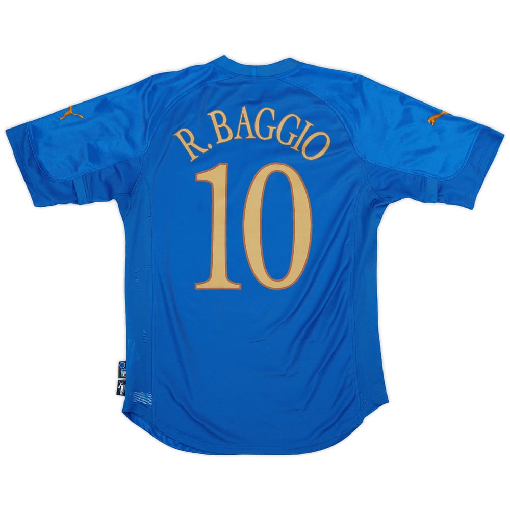 2004-06 Italy Home Shirt Baggio #10 - 8/10 - (M)