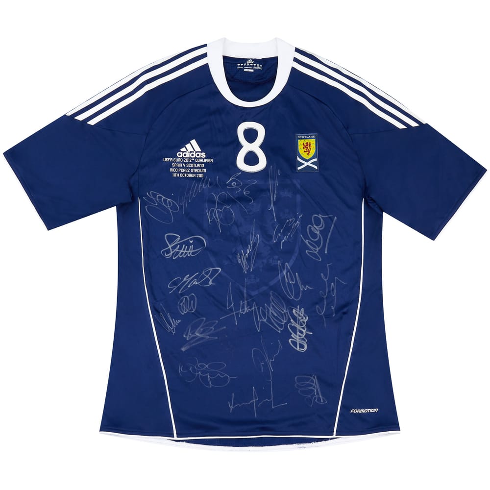 2011 Scotland Match Issue Signed Home Shirt #8 (v Spain)
