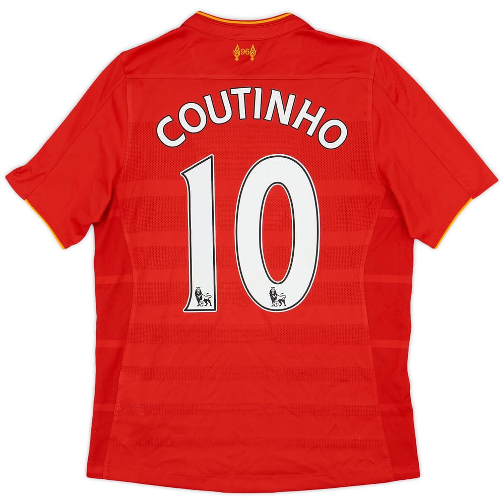 2016-17 Liverpool Home Shirt Coutinho #10 - 9/10 - (XL.Boys)