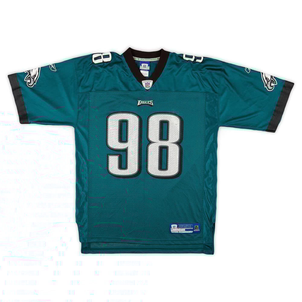 2005-06 Philadelphia Eagles Mike Patterson #98 Reebok On Field Jersey (Home) L