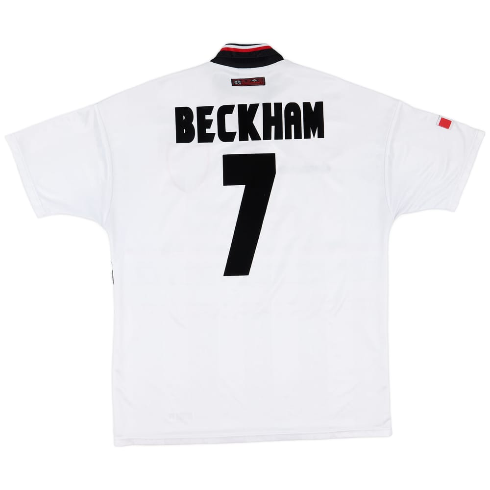 1997-99 Manchester United Away Shirt Beckham #7 - 8/10 - (XL)