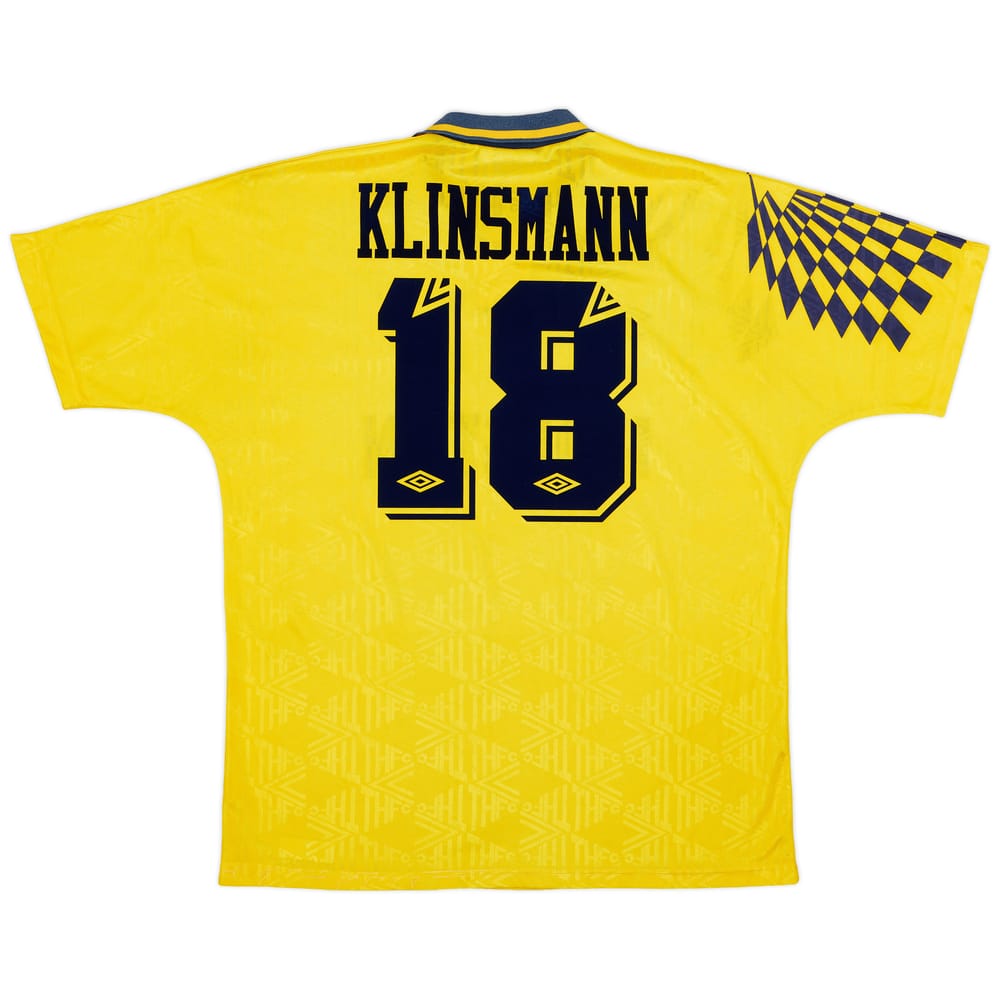 1991-95 Tottenham Away Shirt Klinsmann #18 - 8/10 - (XL)